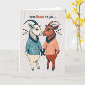 Entschuldigung, zwei männliche Ziegen Niedliche En Karte (Gelbe Blume)