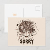 Entschuldigungskarten postkarte (Vorne/Hinten)