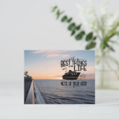 Entschwindet und lasst los postkarte (Stehend Vorderseite)