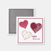 Entsende Liebe, Valentine Magnet (Vorderseite/Rückseite)