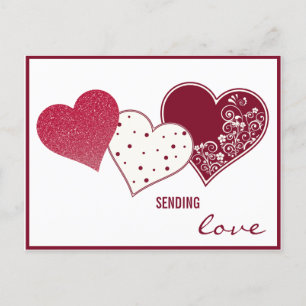 Entsende Liebe, Valentine Postkarte