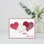 Entsende Liebe, Valentine Postkarte (Stehend Vorderseite)