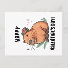 Entsendung der Capybara-Liebe zum Valentinstag Postkarte