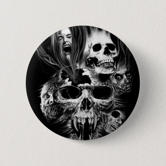 Entsetzen von Halloween - Button (Vorderseite)