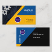 Entsetzender blendender gelber Gang-Ingenieur Visitenkarte (Vorne/Hinten)