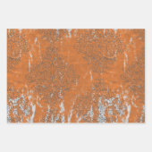 Entsetzlich verbrannt orange und grau gemustert geschenkpapier set (Vorderseite 3)
