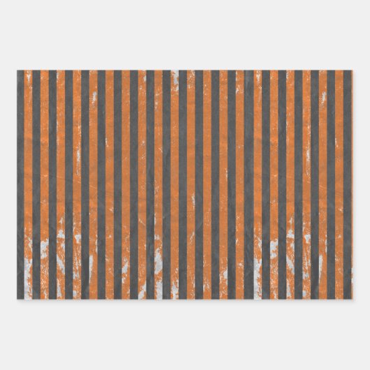 Entsetzlich verbrannt orange und grau gemustert geschenkpapier set (Vorderseite 2)