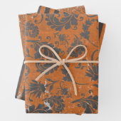 Entsetzlich verbrannt orange und grau gemustert geschenkpapier set (Beispiel)