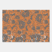 Entsetzlich verbrannt orange und grau gemustert geschenkpapier set (Vorderseite)