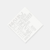 Entsetzliche, blassgraue Typografie Weiß Serviette (Ecke)