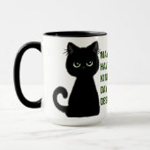 Entsetzliche Katze Sarcastic Spaß Kaffee Tee Kakao Tasse (Links)