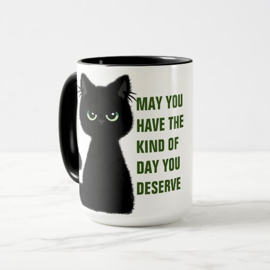 Entsetzliche Katze Sarcastic Spaß Kaffee Tee Kakao Tasse (Vorderseite Links)