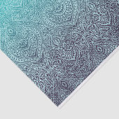 Entsetzliches Ornamentales Ombre Türkis und Lila Seidenpapier (Ausschnitt)