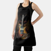 Entsetzte Acoustic Guitar Vintag Player Rock Rol Schürze (InSitu)