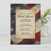 Entsetzte Einladung der amerikanischen Flag Bridal (Stehend Vorderseite)