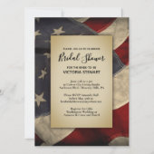 Entsetzte Einladung der amerikanischen Flag Bridal (Vorderseite)