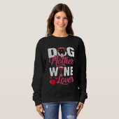 Entsetzter Boxer Dog Mutterwein Sweatshirt (Vorne ganz)