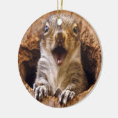 Entsetztes Eichhörnchen Keramikornament (Links)