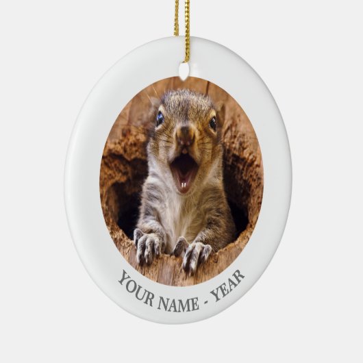 Entsetztes Eichhörnchen Keramikornament (Rechts)