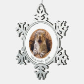 Entsetztes Eichhörnchen Schneeflocken Zinn-Ornament (Rechts)