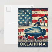 Entsetztes Grunge Oklahoma Postkarte (Vorne/Hinten)