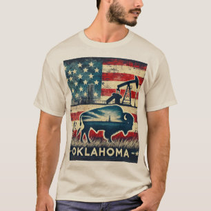 Entsetztes Grunge Oklahoma T-Shirt