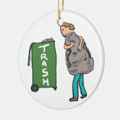 Entsorgen Sie den Müll Keramik Ornament (Links)