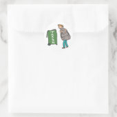 Entsorgen Sie den Müll Runder Aufkleber (Tasche)