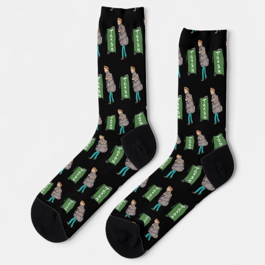 Entsorgen Sie den Müll Socken (Linkes Detail)