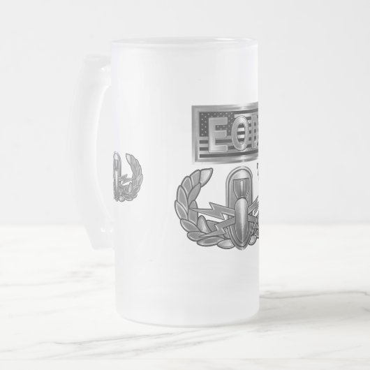 Entsorgung explosiver EOD-Stoffe Mattglas Bierglas (Vorderseite Links)