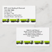 Entsorgungs- und Müllabfuhr-Thema Visitenkarte (Vorne/Hinten)