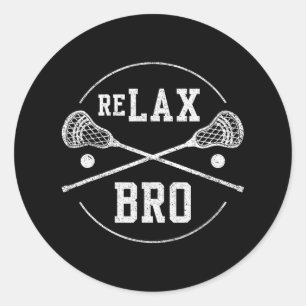 Entspann dich, Bruder, Lax Sticks – Retro Vintage Runder Aufkleber