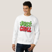 Entspann dich Chili Pepper Design – Lustiger schar Sweatshirt (Vorne ganz)