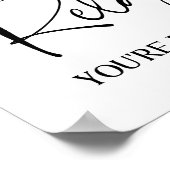 Entspann dich, du bist jetzt Zuhause Poster (Ecke)