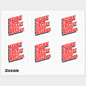 Entspann dich, ich bin ein hübscher guter Schweiße Quadratischer Aufkleber (Blatt)