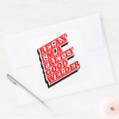 Entspann dich, ich bin ein hübscher guter Schweiße Quadratischer Aufkleber (Umschlag)