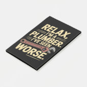 Entspann dich, ich bin Klempner - Klempner Lustig Post-it Klebezettel (angewinkelt)