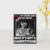 Entspann dich, meine Schwester und ich sind hier a Karte (Gelbe Blume)