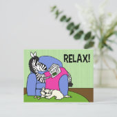 Entspann dich! postkarte (Stehend Vorderseite)