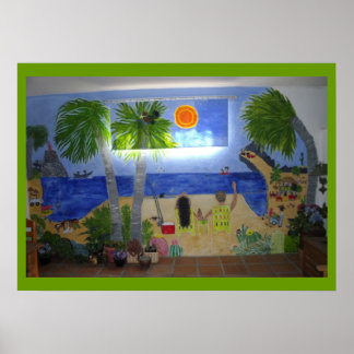 Entspannen am Strand (das ganze Bild) Poster