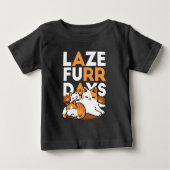 Entspannen bei Katzen Kunst - "Laze Furr Days" für Baby T-shirt (Vorderseite)
