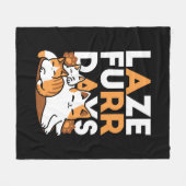 Entspannen bei Katzen Kunst - "Laze Furr Days" für Fleecedecke (Vorderseite (Horizontal))