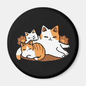 Entspannen bei Katzen Kunst - "Laze Furr Days" für Magnet (Vorne)