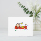 Entspannen bei Luftmatratzen Postkarte (Stehend Vorderseite)