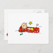 Entspannen bei Luftmatratzen Postkarte (Vorne/Hinten)