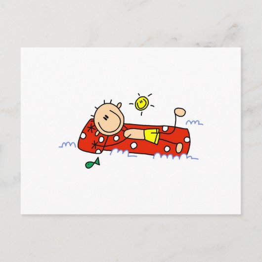 Entspannen bei Luftmatratzen Postkarte (Vorderseite)