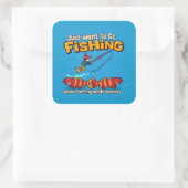 Entspannen: Entkommen beim Angeln Quadratischer Aufkleber (Tasche)