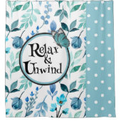 Entspannen & Entspannen Aquamariner Designer Gemus Duschvorhang (Vorderseite)