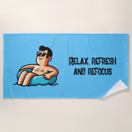 Entspannen, erneuern und neu fokussieren strandtuch