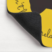 Entspannen - Gelbe funky coole Giraffe Mousepad (Ecke)